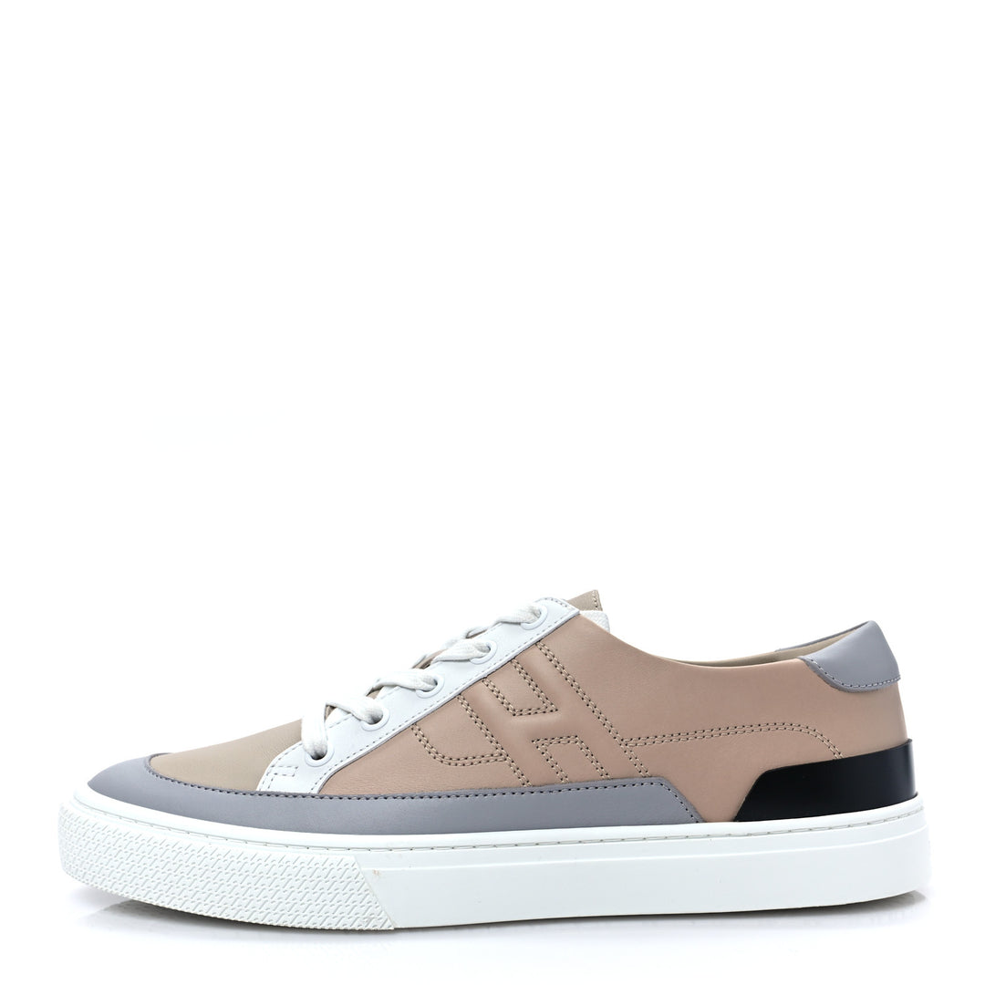 HERMÈS DEEP LACE UP CALFSKIN SNEAKERS