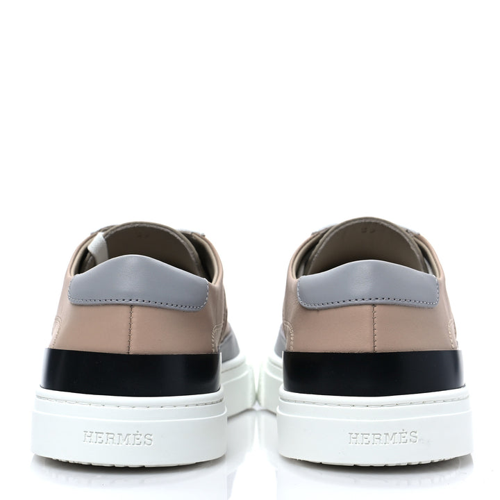 HERMÈS DEEP LACE UP CALFSKIN SNEAKERS