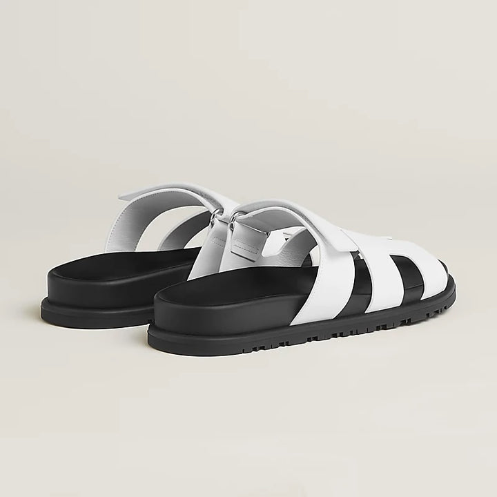 HERMÈS CHYPRE CALFSKIN LEATHER MULES