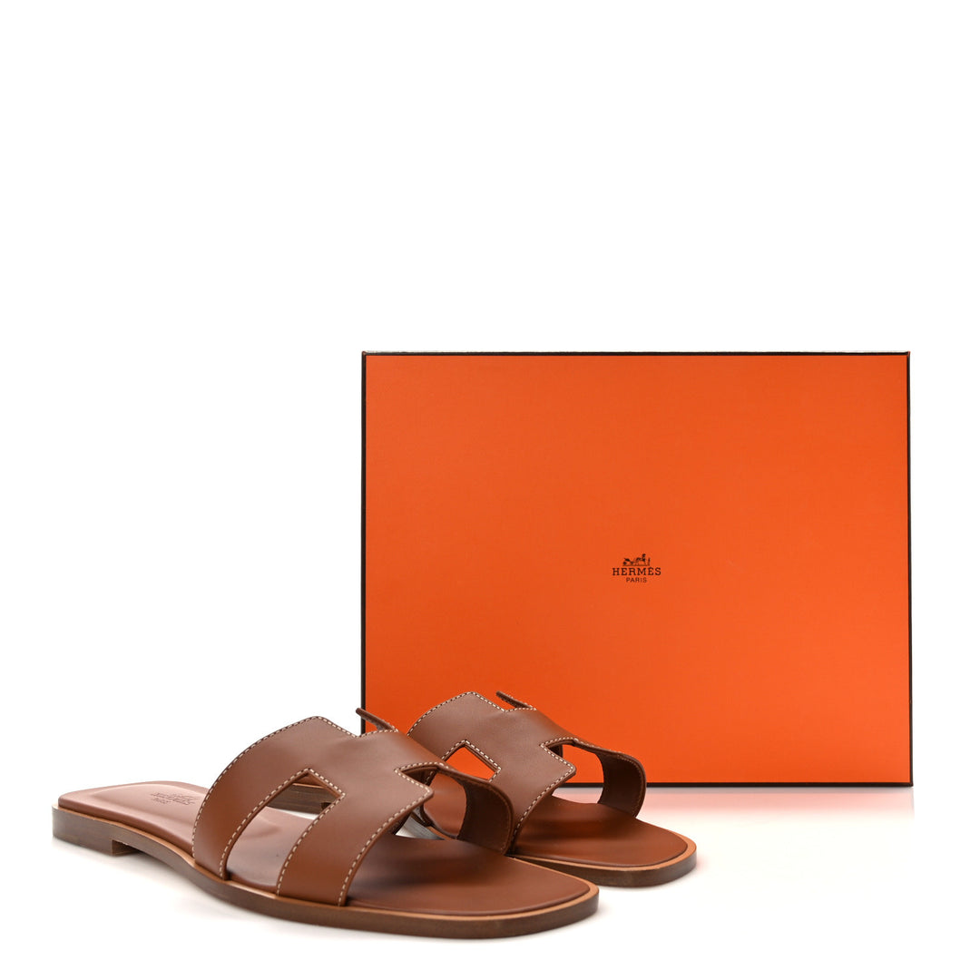 HERMÈS LEATHER ORAN SANDALS