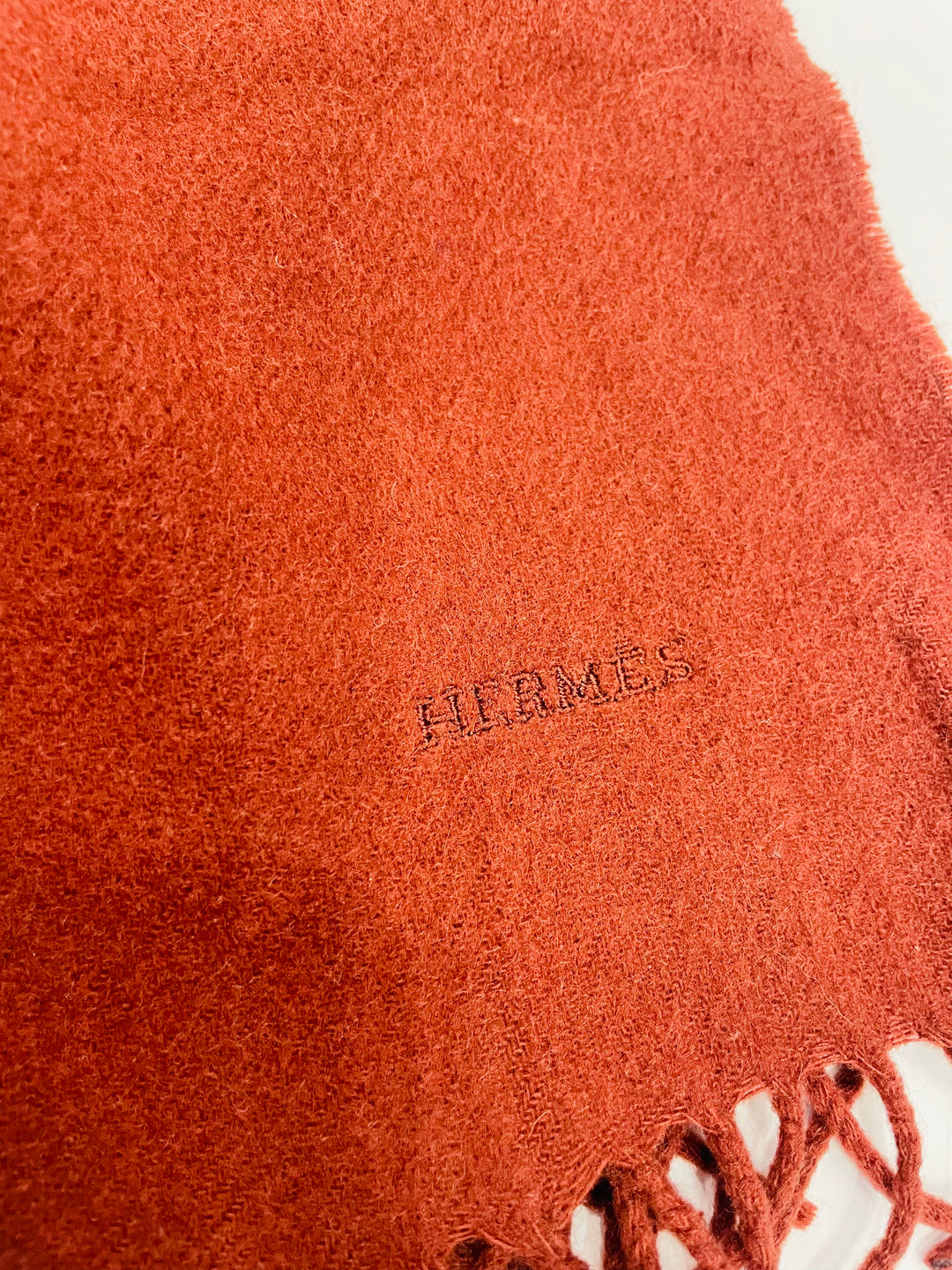 HERMÈS CASHMERE FRINGE SCARF
