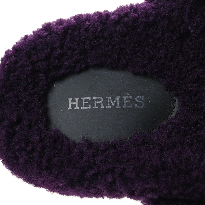 HERMÈS CHYPRE MONOGOLIAN LAMB MULE SANDALS