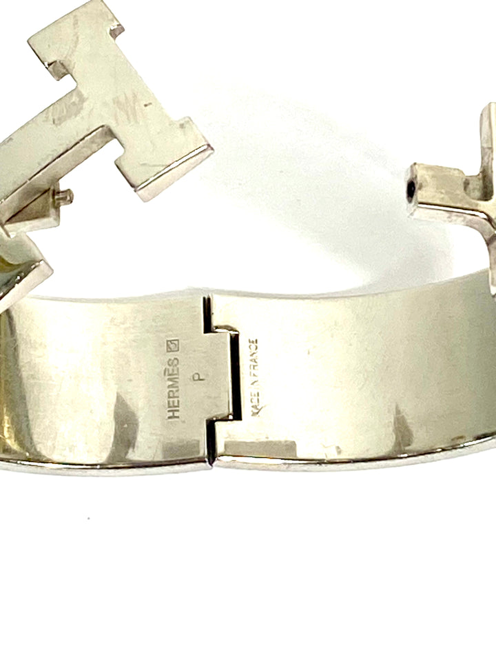 HERMÈS CLIC CLAC H ENAMEL WIDE CUFF BRACELET