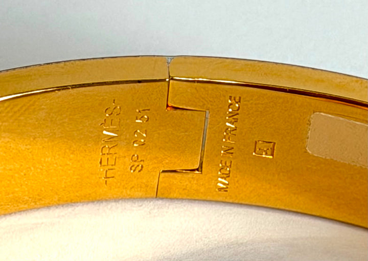 HERMÈS CLIC CLAC H ENAMEL BRACELET PM IN ROSE CANDEUR