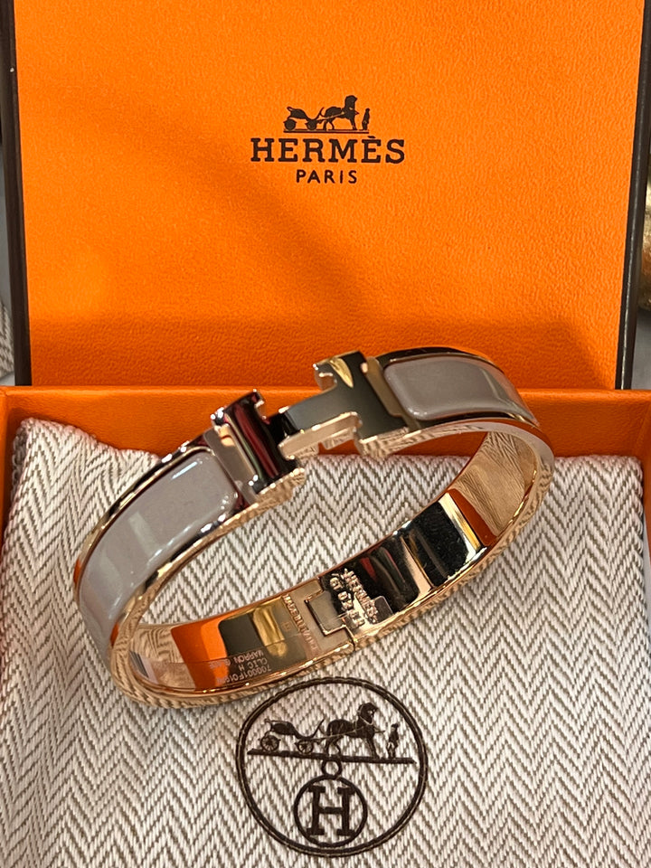HERMÈS CLIC CLAC H ENAMEL PM CUFF BRACELET