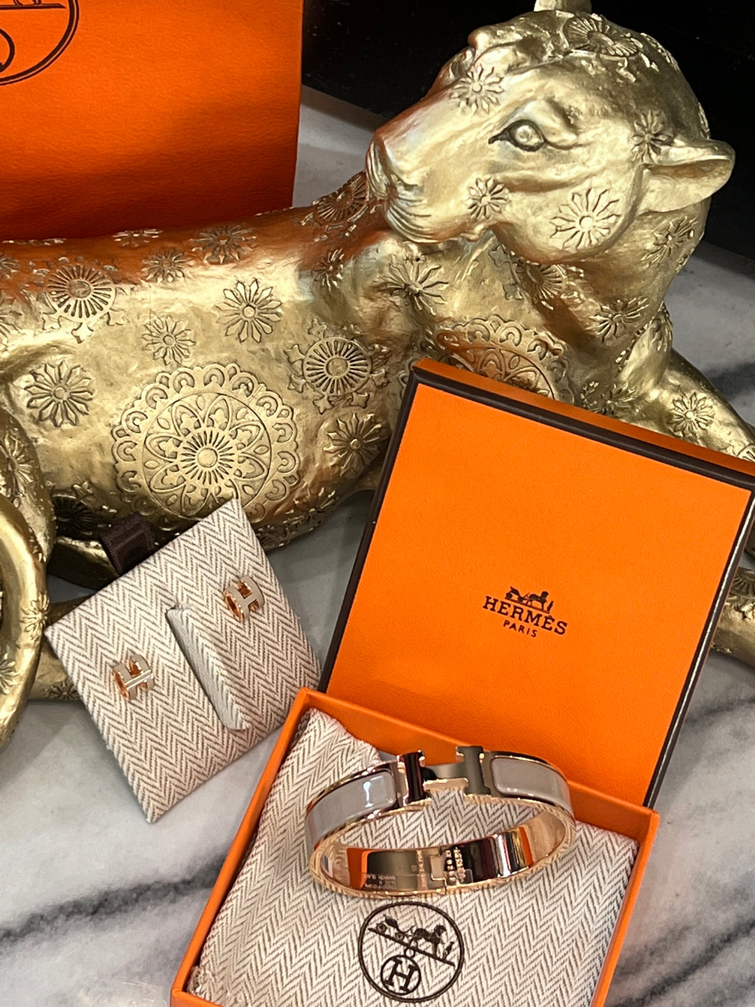 HERMÈS CLIC CLAC H ENAMEL PM CUFF BRACELET