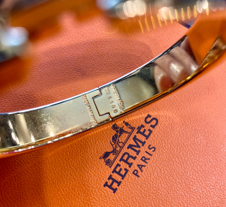 HERMÈS CLIC CLAC H ENAMEL BRACELET PM BLACK
