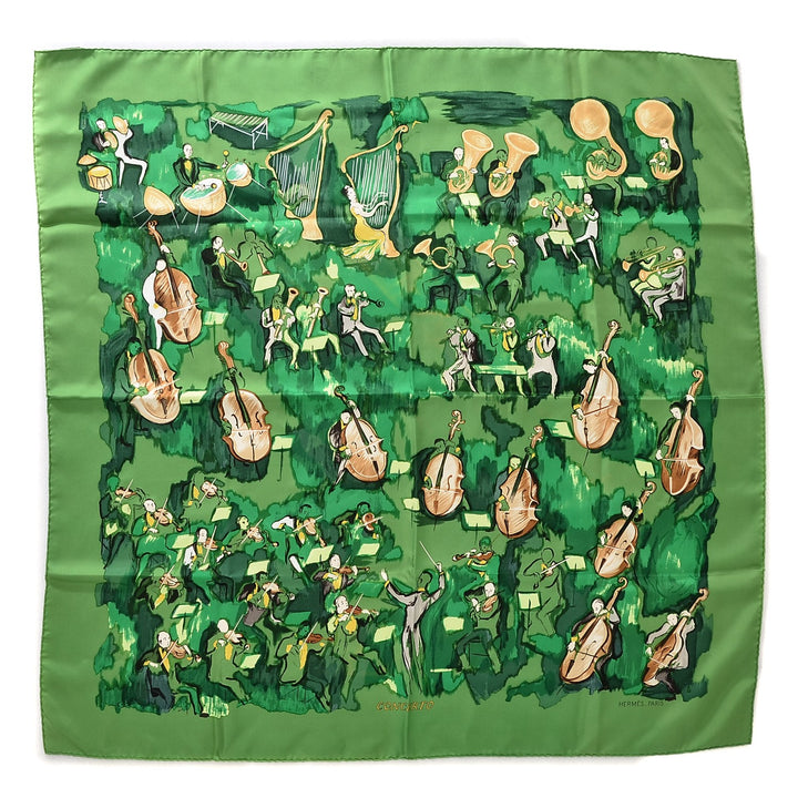 HERMÈS CONCERTO CARRE DE PARIS BY JEAN LOUIS CLERC SILK SCARF
