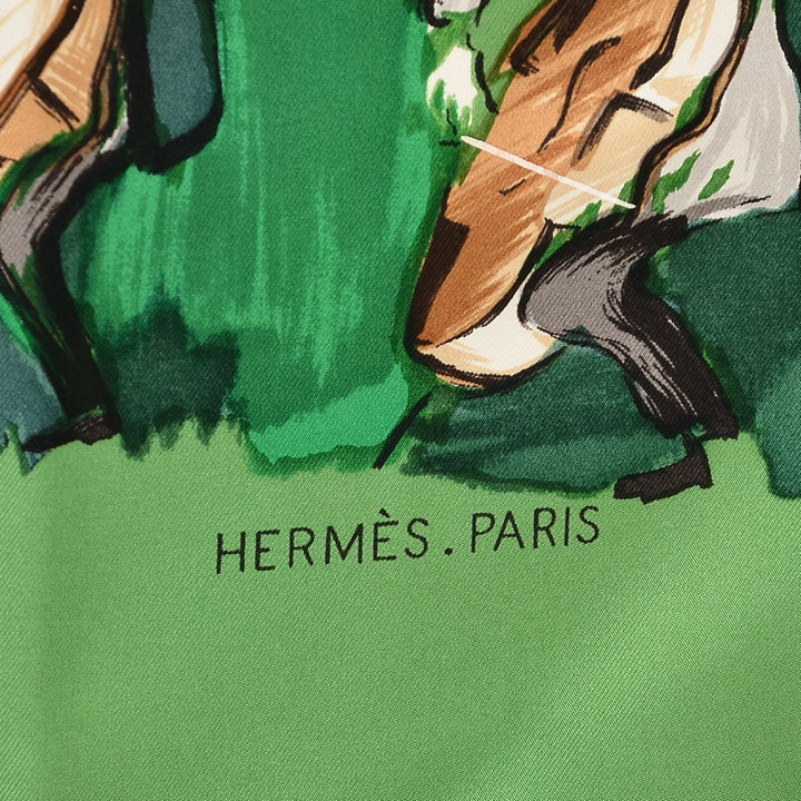 HERMÈS CONCERTO CARRE DE PARIS BY JEAN LOUIS CLERC SILK SCARF