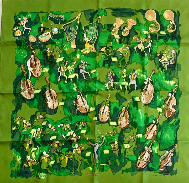 HERMÈS CONCERTO CARRE DE PARIS BY JEAN LOUIS CLERC SILK SCARF