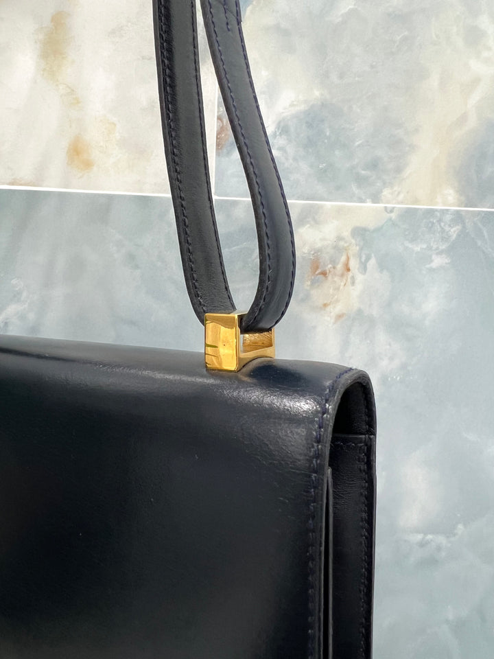 HERMÈS CONSTANCE 23 VINTAGE BOX LEATHER SHOULDER BAG