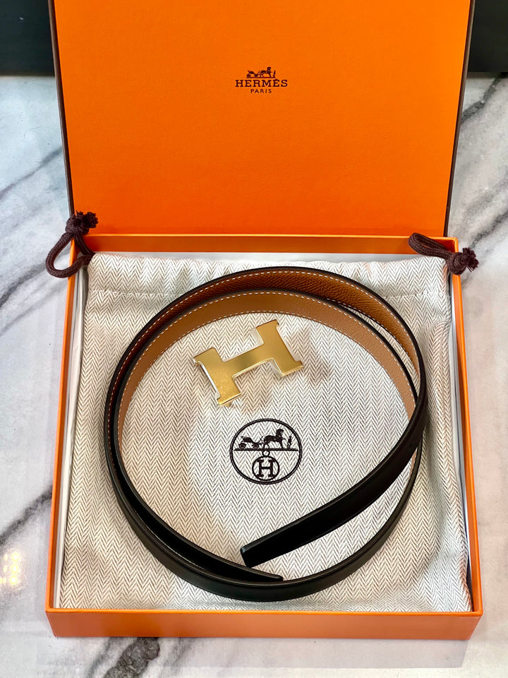 HERMÈS CONSTANCE H REVERSIBLE LEATHER BELT