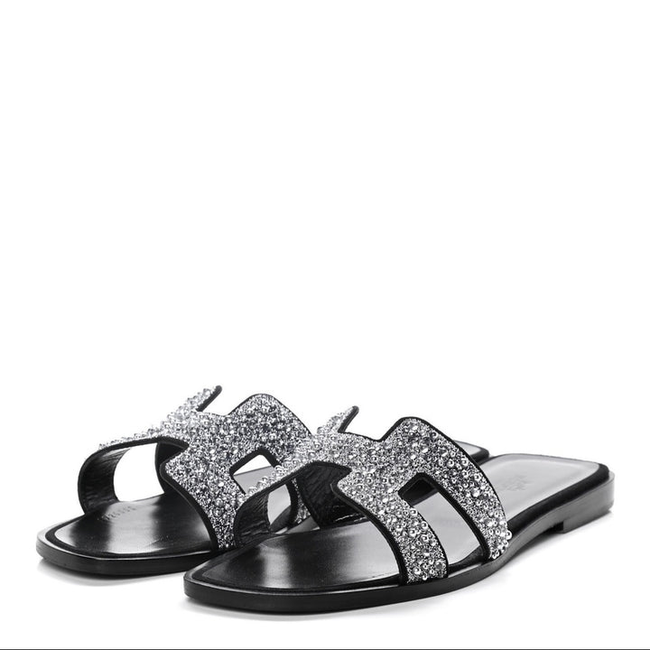 HERMÈS ORAN CRYSTAL SANDALS