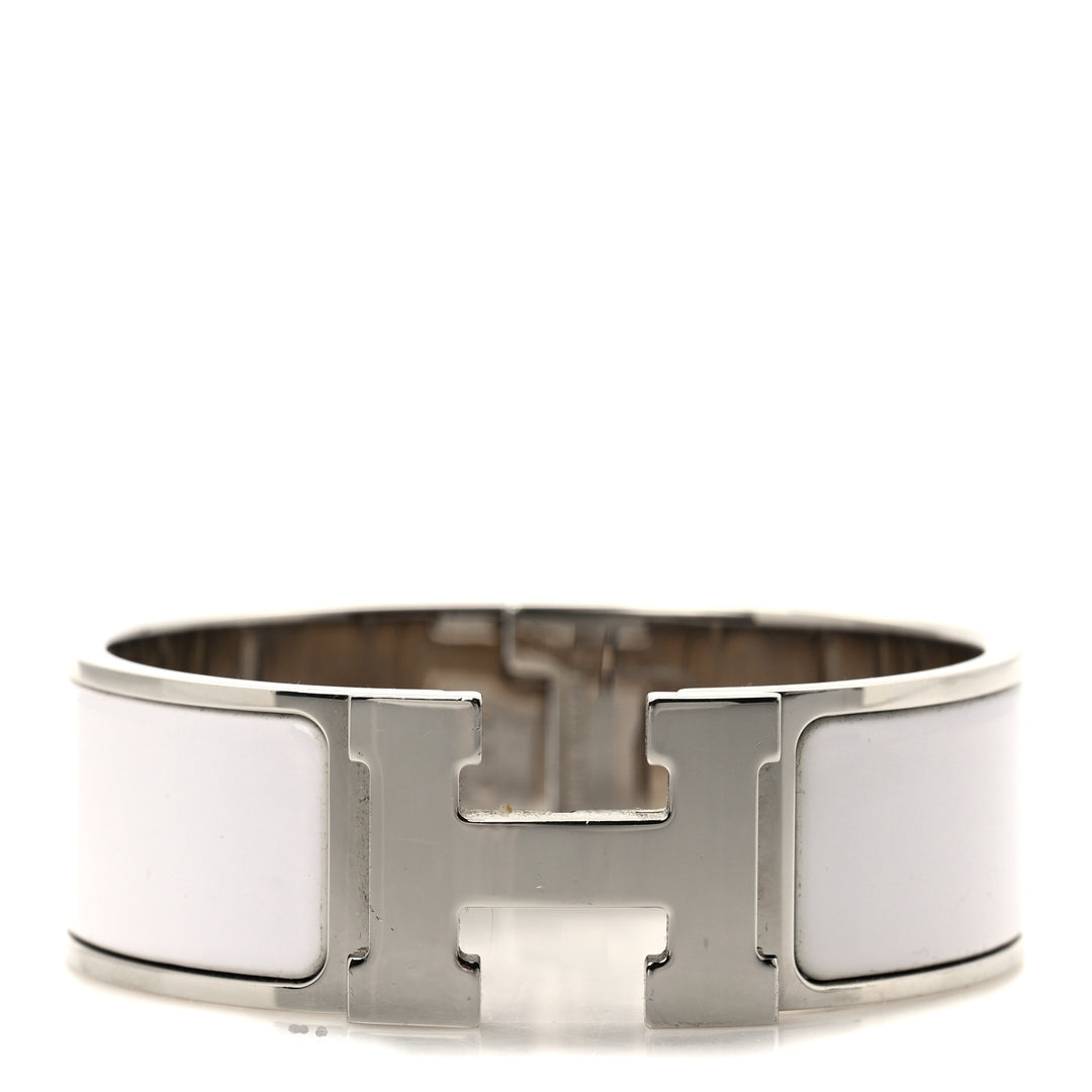 HERMÈS CLIC CLAC H ENAMEL WIDE CUFF BRACELET GM