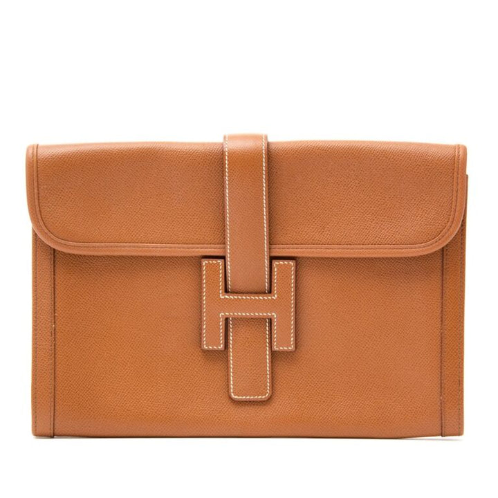 HERMÈS H EPSOM LEATHER JIGE PM CLUTCH BAG
