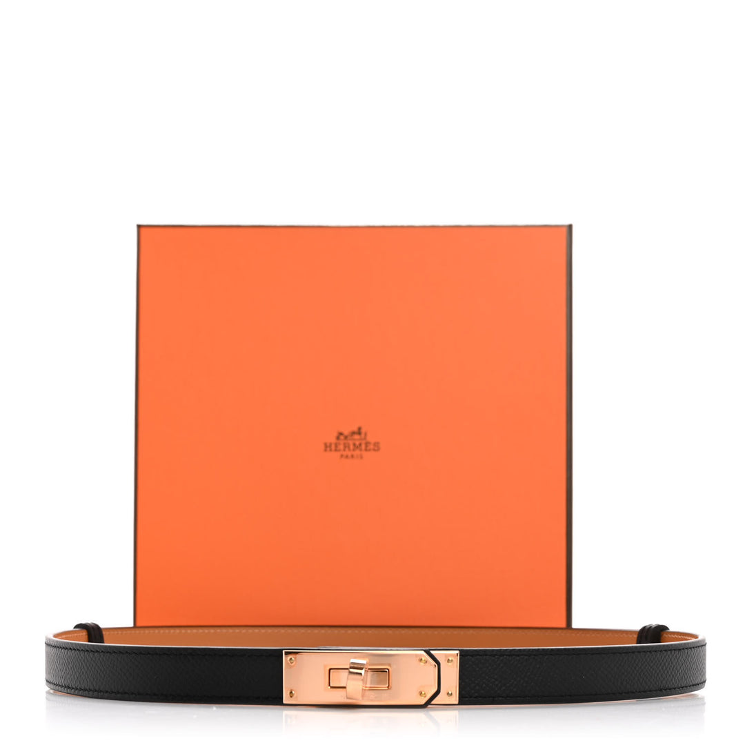 HERMÈS KELLY EPSOM CALFSKIN 18K ROSE GOLD PLATED BELT