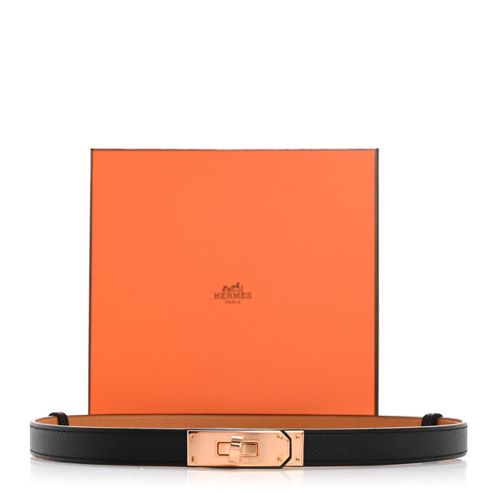 HERMÈS KELLY EPSOM CALFSKIN 18K ROSE GOLD PLATED BELT
