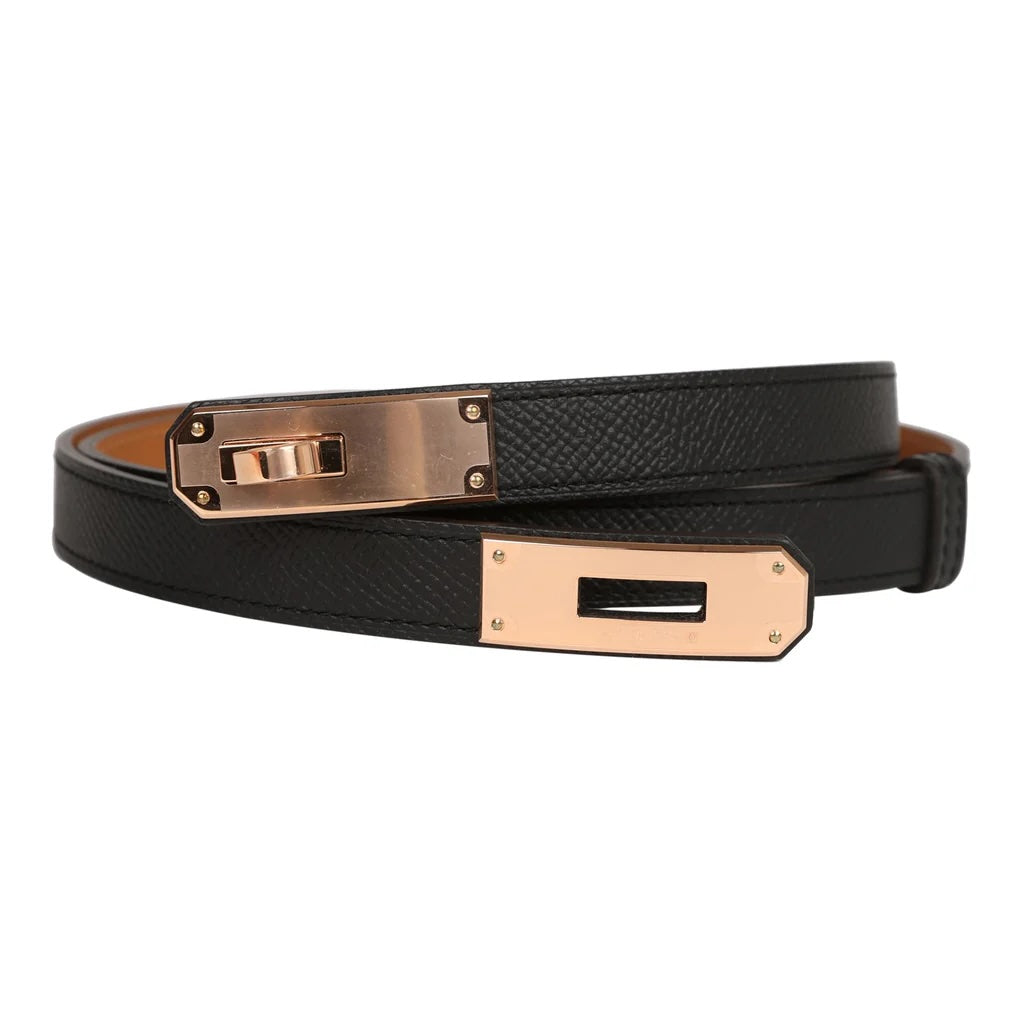 HERMÈS KELLY EPSOM CALFSKIN 18K ROSE GOLD PLATED BELT