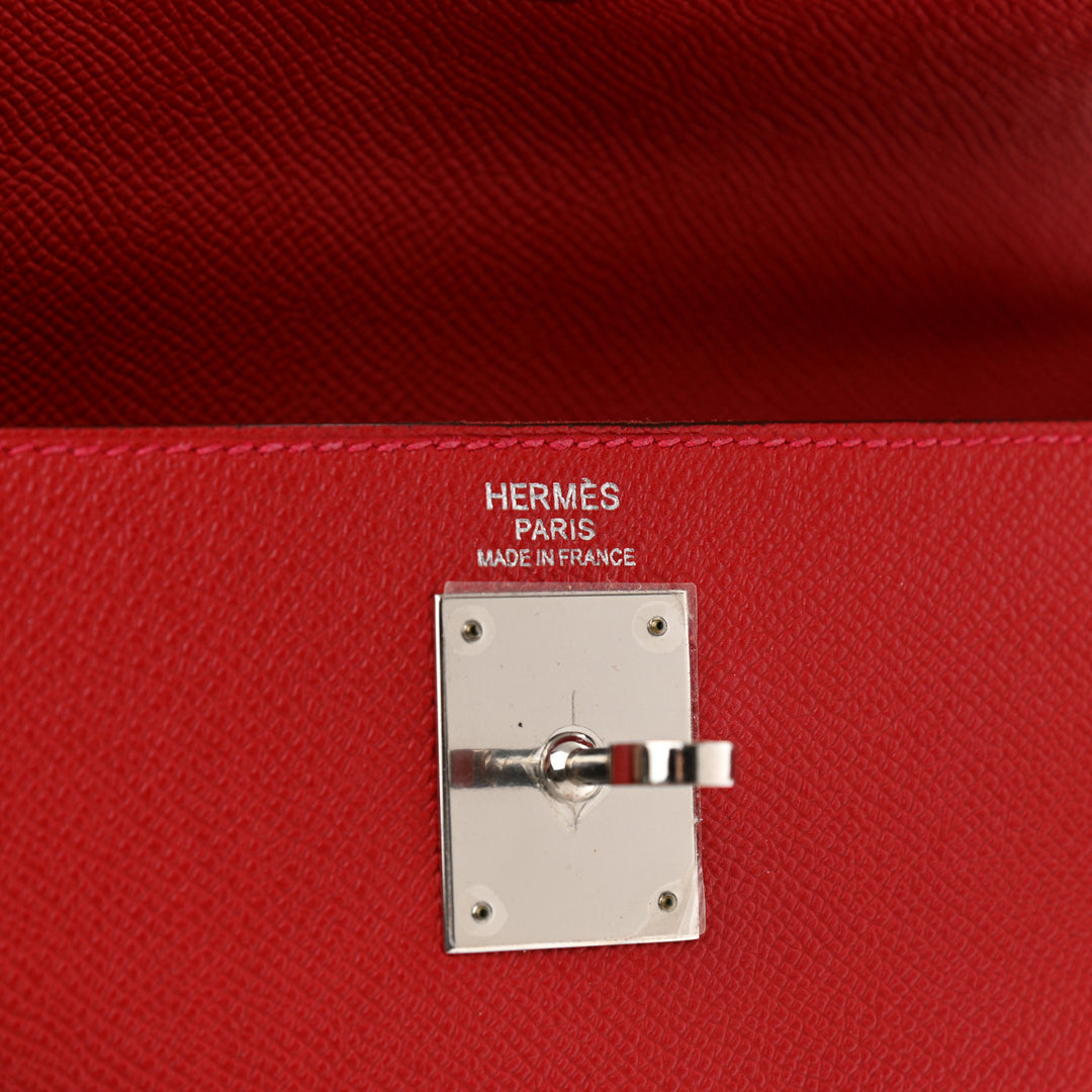HERMÈS KELLY 32 EPSOM LEATHER ROUGE BAG