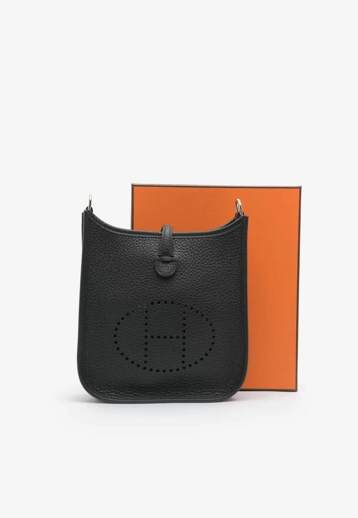 HERMÈS EVELYNE 16 AMAZONE TAURILLON CLEMENCE LEATHER CROSSBODY BAG IN NOIR