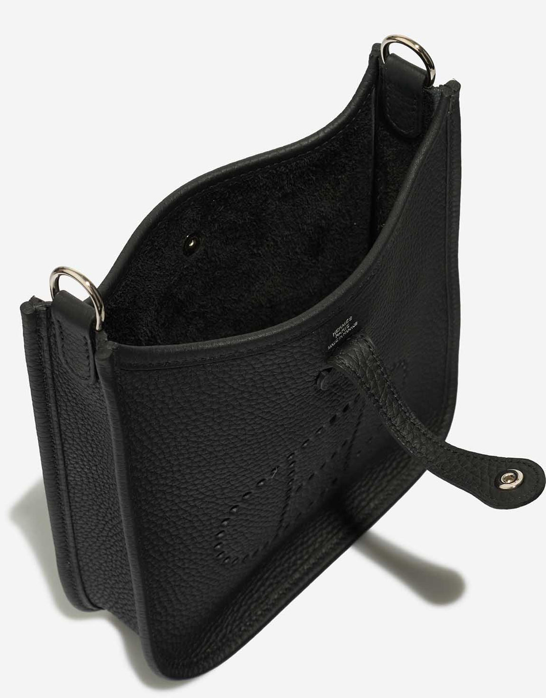 HERMÈS EVELYNE 16 AMAZONE TAURILLON CLEMENCE LEATHER CROSSBODY BAG IN NOIR