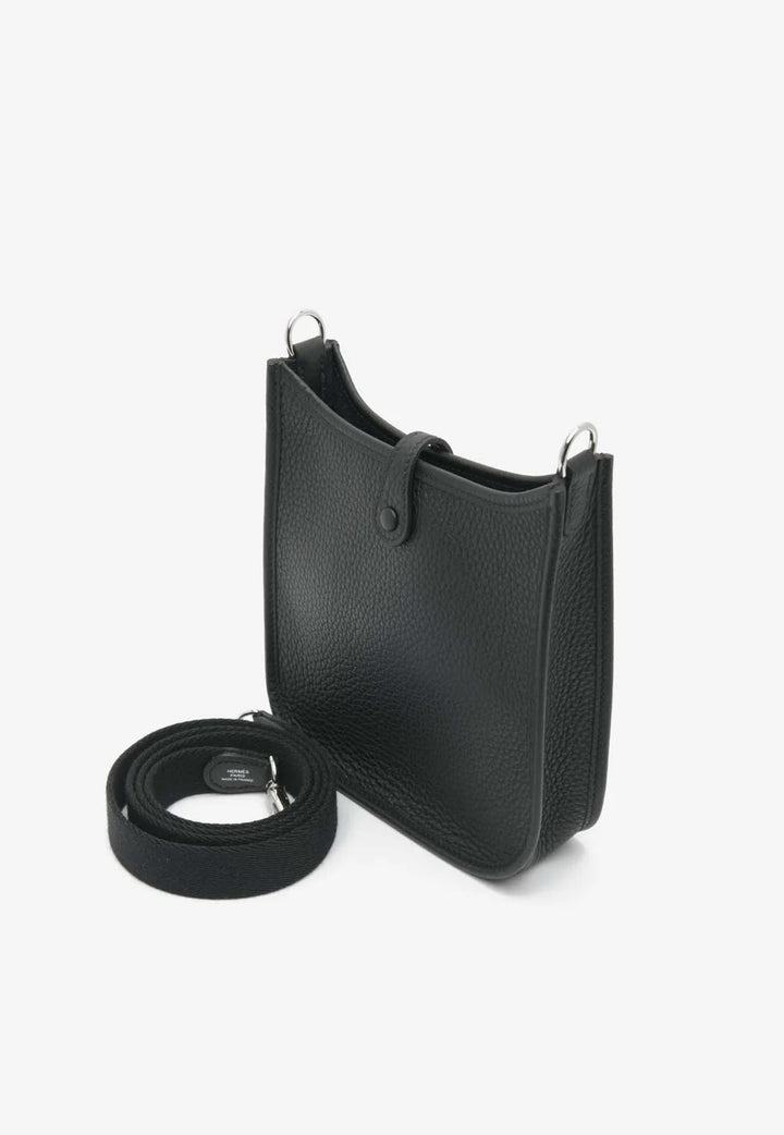 HERMÈS EVELYNE 16 AMAZONE TAURILLON CLEMENCE LEATHER CROSSBODY BAG IN NOIR