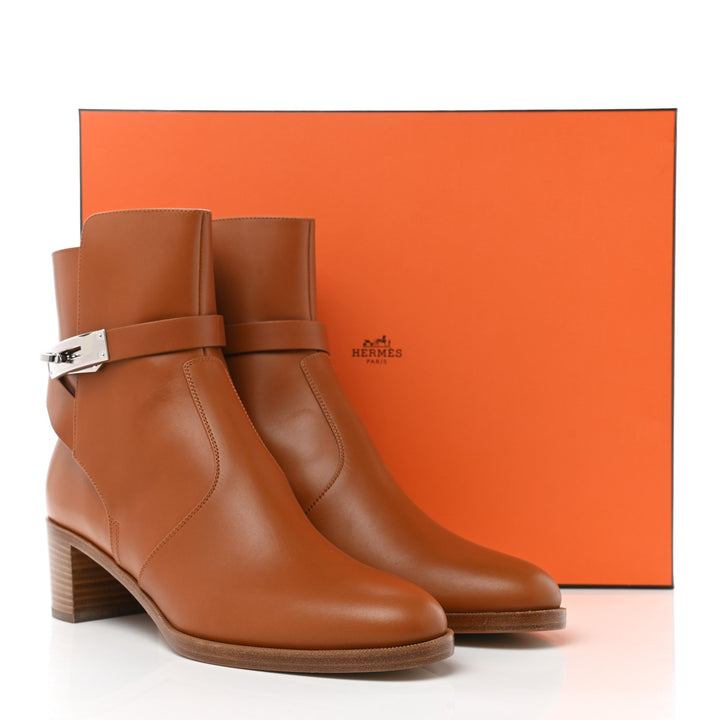 HERMÈS FRENCHIE 50 LEATHER ANKLE BOOTS