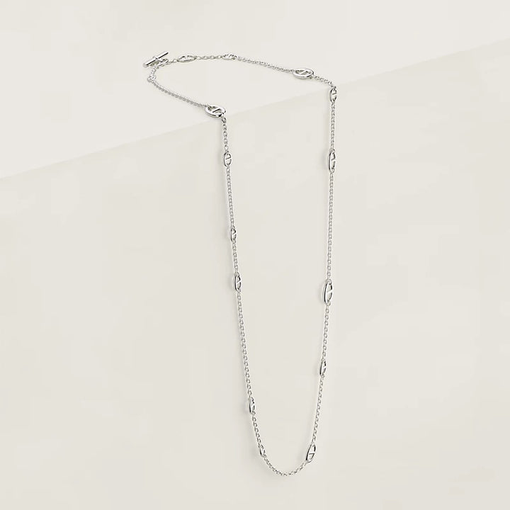HERMÈS FARANDOLE STERLING SILVER LONG NECKLACE