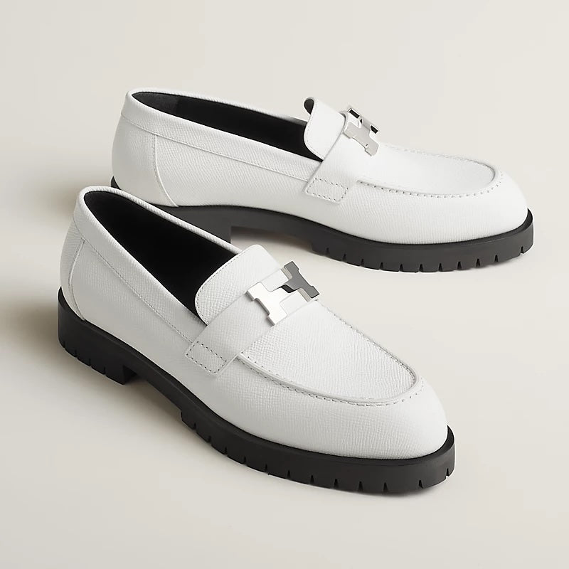 HERMÈS FAUBORG EPSOM CALFSKIN LEATHER LOAFERS