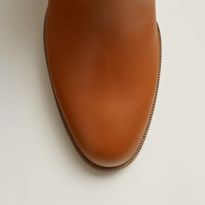 HERMÈS FRENCHIE 50 LEATHER ANKLE BOOTS