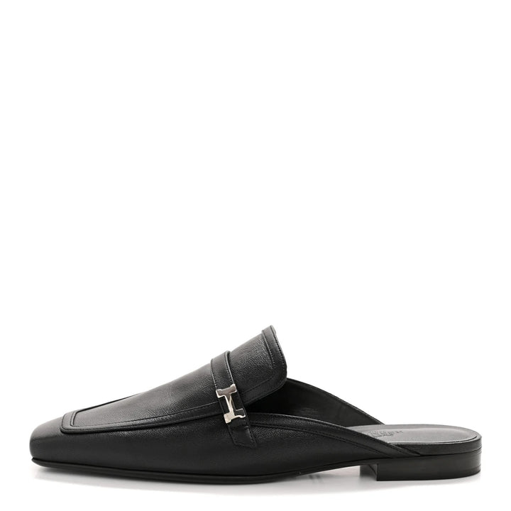 HERMÈS GOATSKIN LEATHER GROUPIE MULES