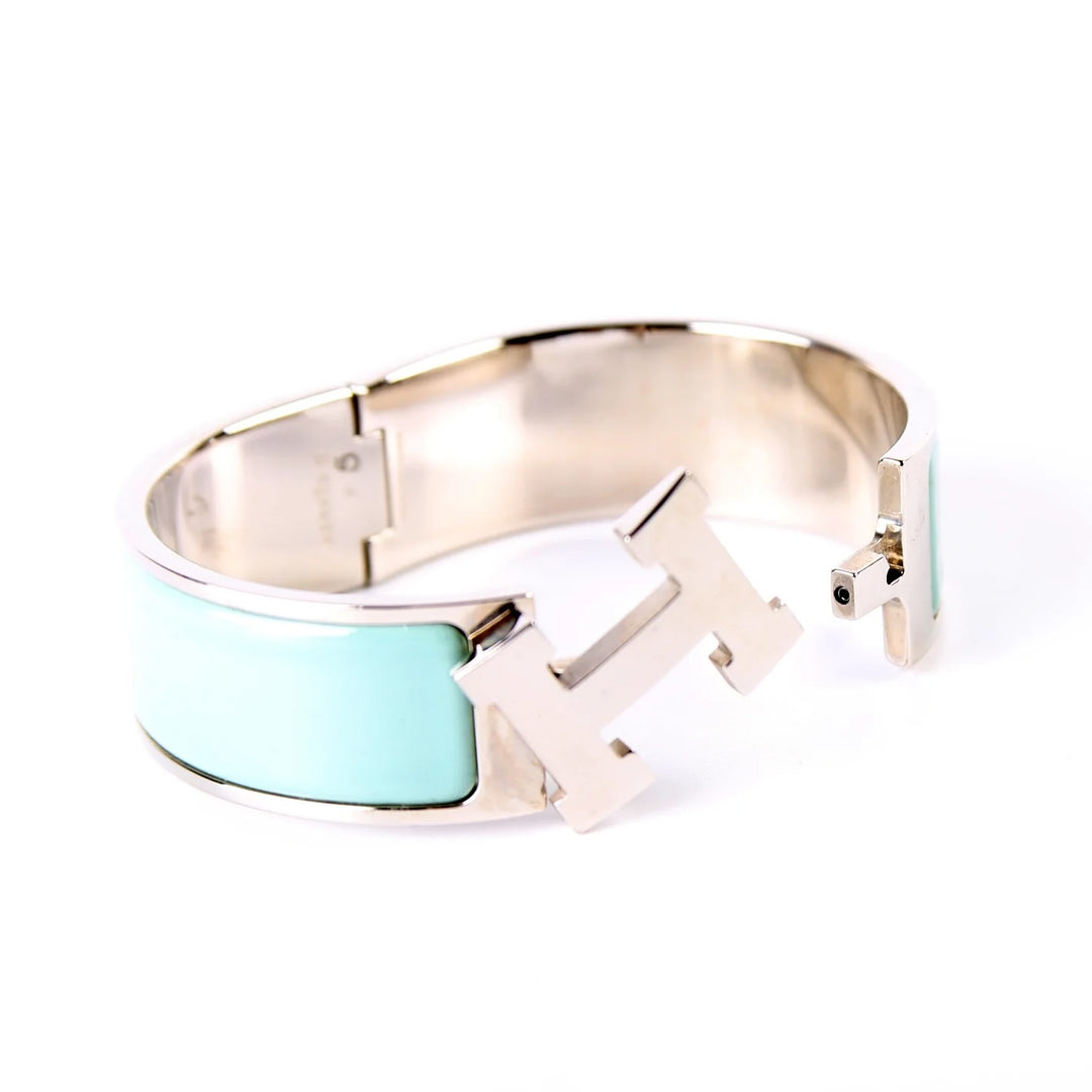 HERMÈS CLIC CLAC H ENAMEL WIDE CUFF BRACELET