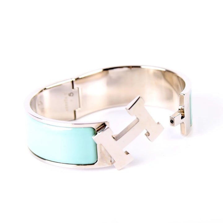 HERMÈS CLIC CLAC H ENAMEL WIDE CUFF BRACELET