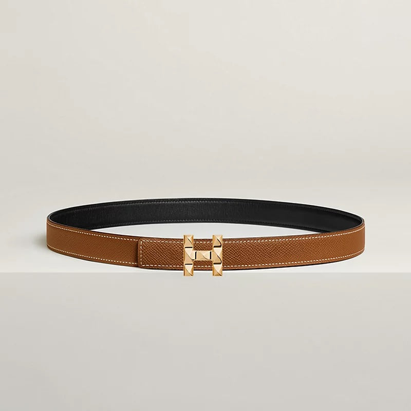 HERMÈS H INFINITY REVERSIBLE 24MM CALFSKIN LEATHER BELT