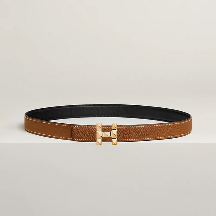 HERMÈS H INFINITY REVERSIBLE 24MM CALFSKIN LEATHER BELT