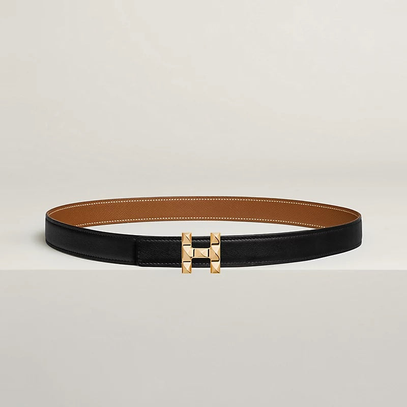 HERMÈS H INFINITY REVERSIBLE 24MM CALFSKIN LEATHER BELT