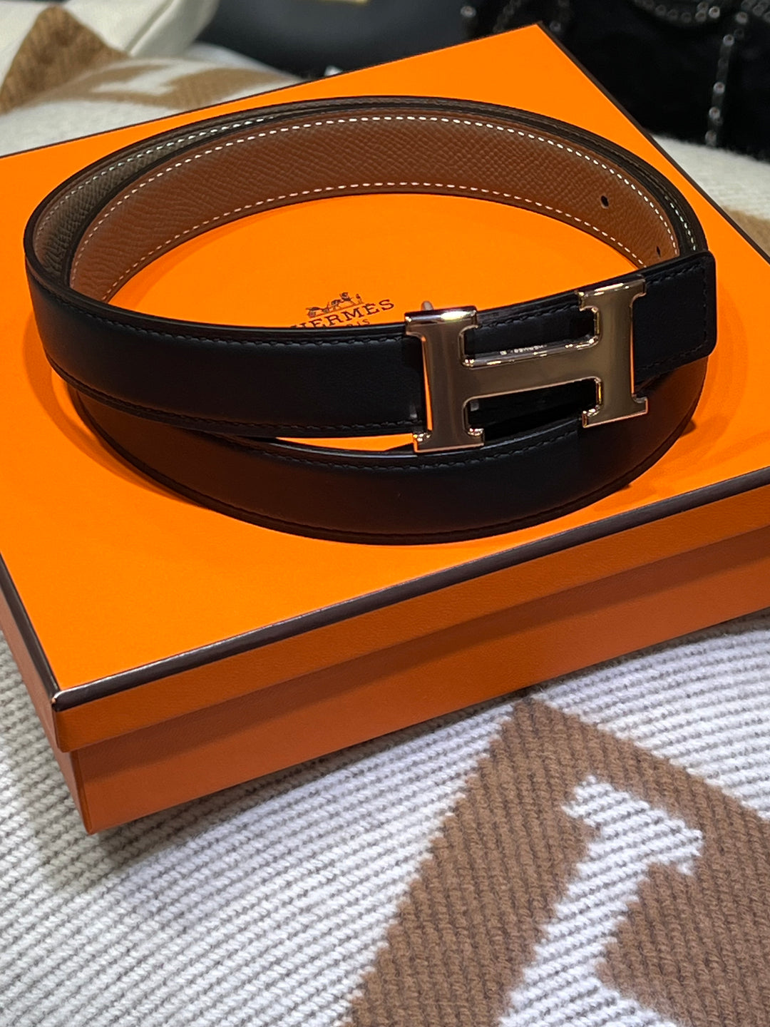HERMÈS MINI CONSTANCE H BUCKLE REVERSIBLE BELT