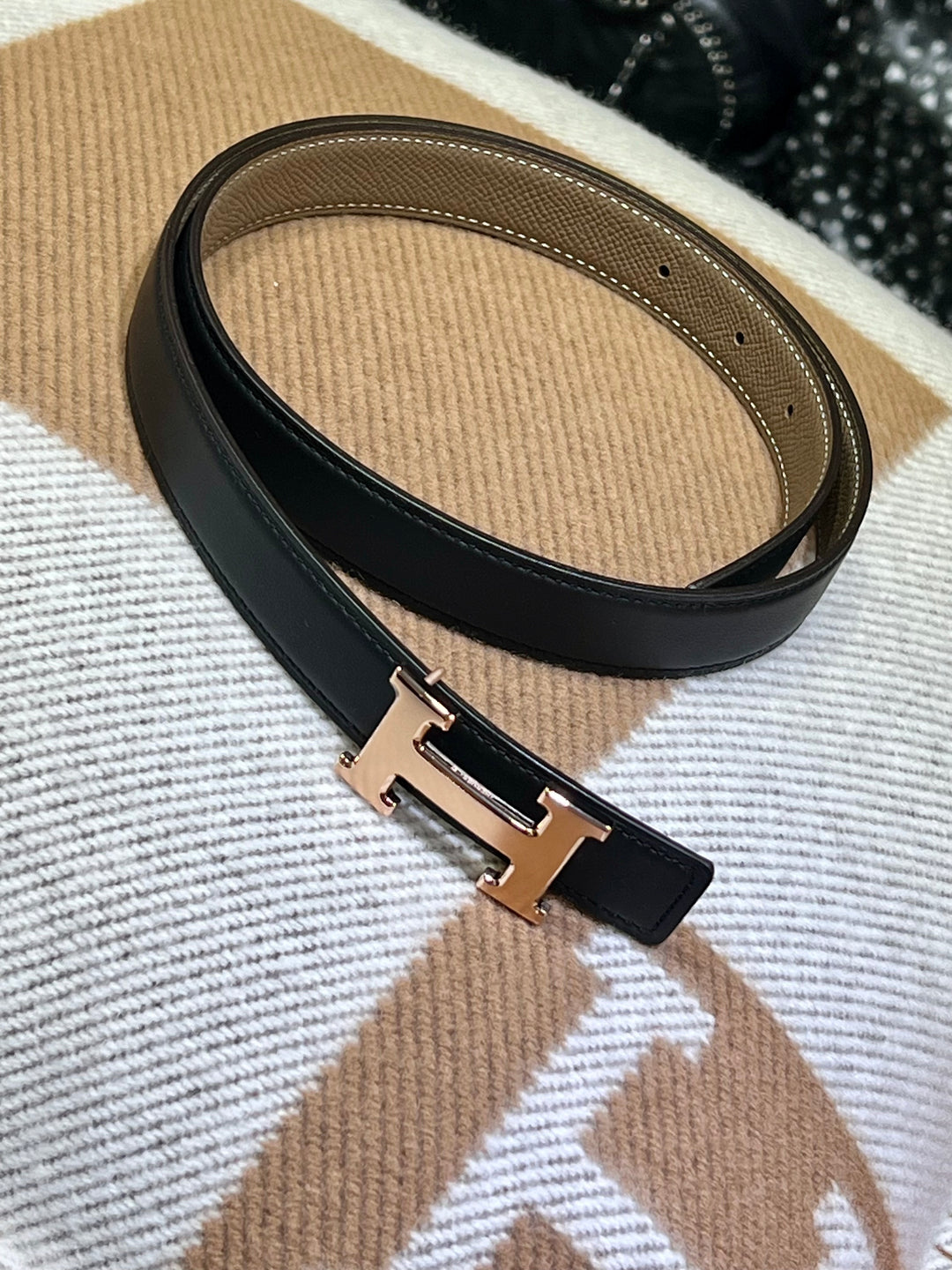 HERMÈS MINI CONSTANCE H BUCKLE REVERSIBLE BELT