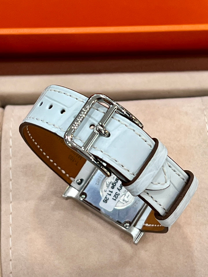 HERMÈS HEURE H 25MM DIAMOND WATCH