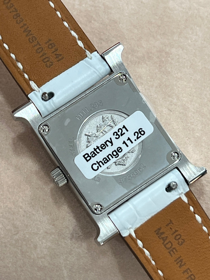 HERMÈS HEURE H 25MM DIAMOND WATCH