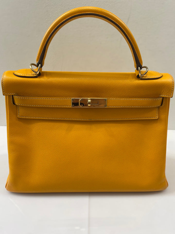 HERMÈS EPSOM LEATHER KELLY 28 SELLIER