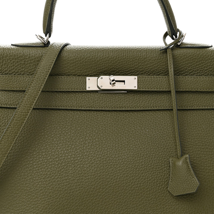 HERMÈS KELLY RETOURNE 32 VERT VERONESE TOGO LEATHER SHOULDER BAG