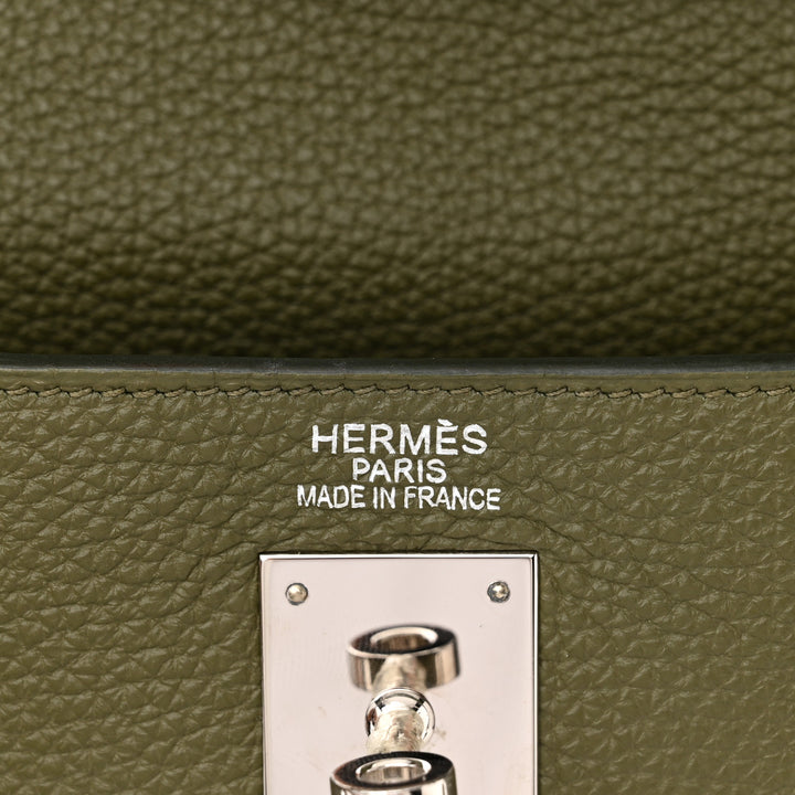 HERMÈS KELLY RETOURNE 32 VERT VERONESE TOGO LEATHER SHOULDER BAG