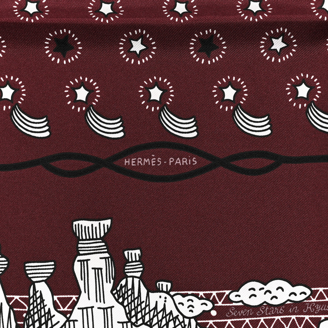 HERMÈS LES CANYONS ETOILES CARRE 55 SILK SCARF