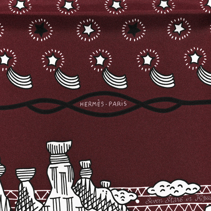 HERMÈS LES CANYONS ETOILES CARRE 55 SILK SCARF