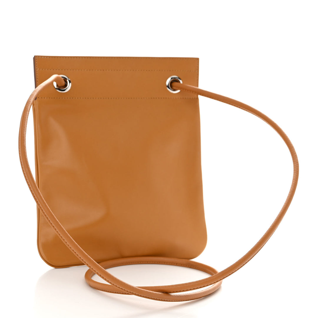 HERMÈS ALINE MILO SWIFT LAMBSKIN LEATHER MINI BAG JAUNE D&