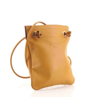 HERMÈS ALINE MILO SWIFT LAMBSKIN LEATHER MINI BAG JAUNE D&