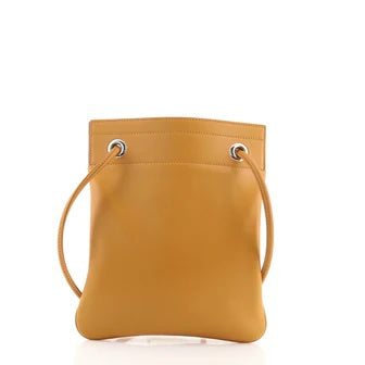 HERMÈS ALINE MILO SWIFT LAMBSKIN LEATHER MINI BAG JAUNE D&