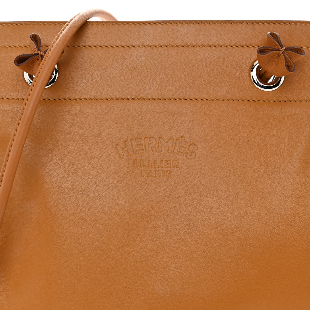 HERMÈS ALINE MILO SWIFT LAMBSKIN LEATHER MINI BAG JAUNE D&