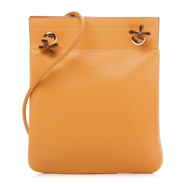 HERMÈS ALINE MILO SWIFT LAMBSKIN LEATHER MINI BAG JAUNE D&